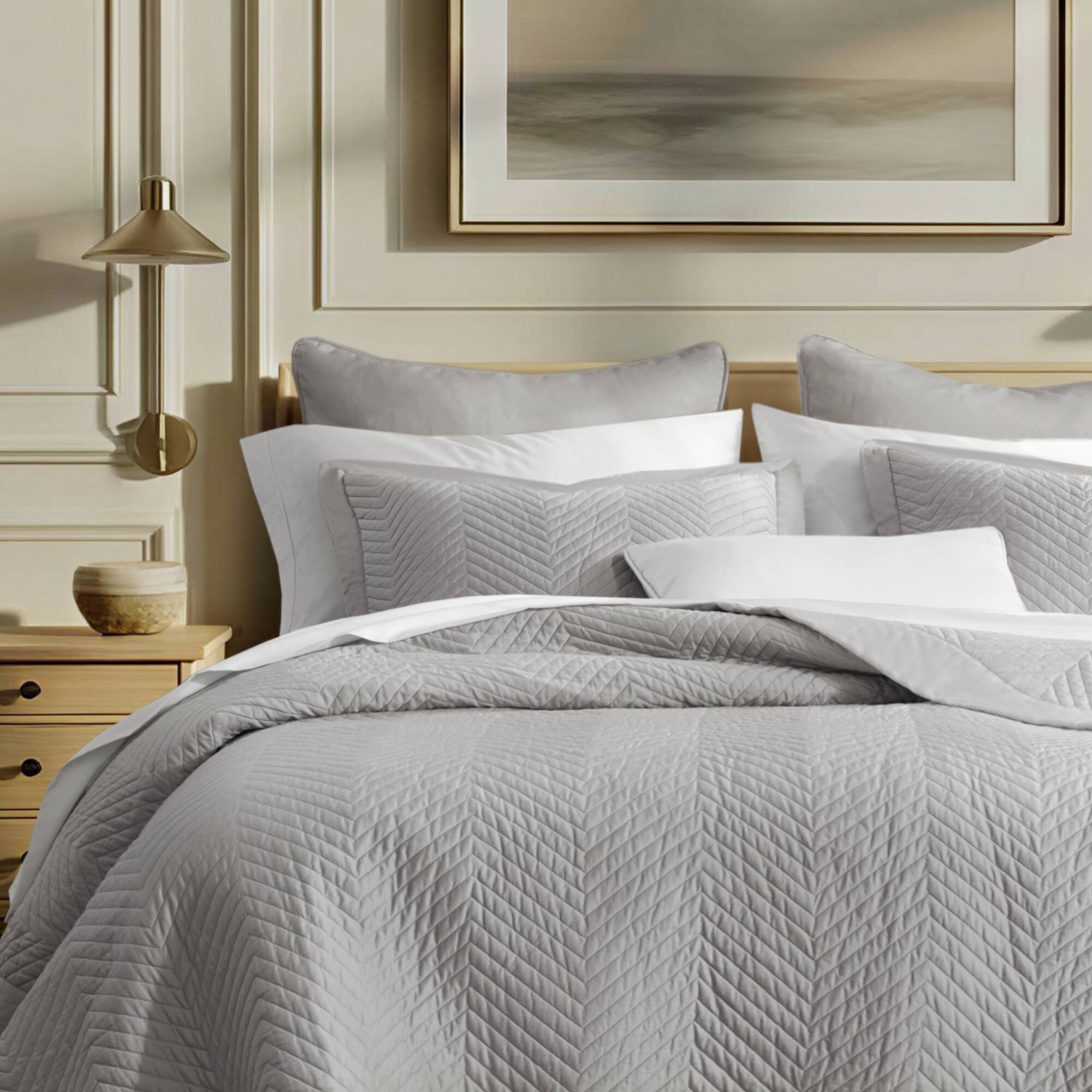 Liam Hotel 3 Piece Cotton Quilt Set