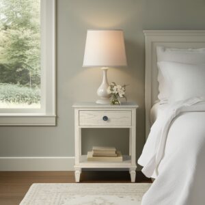 Victoria one-drawer wood bedside table with shelf from Madison Park Signature in Antique Cream. Victoria one-drawer wood bedside table with shelf from Madison Park Signature in Antique Cream. Victoria one-drawer wood bedside table with shelf from Madison Park Signature in Antique Cream. Victoria one-drawer wood bedside table with shelf from Madison Park Signature in Antique Cream. Victoria one-drawer wood bedside table with shelf from Madison Park Signature in Antique Cream.