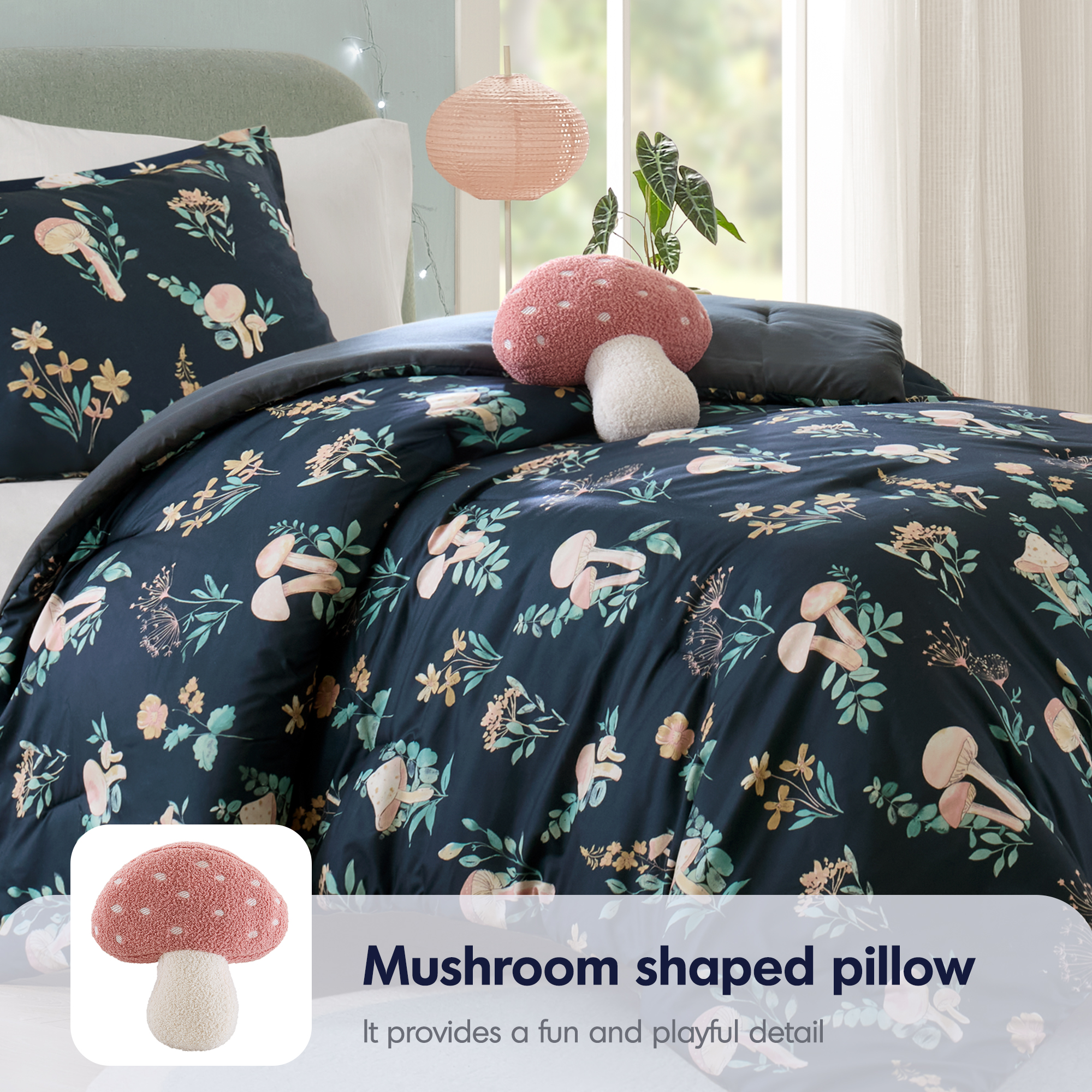 Gwen Mushroom Garden Comforter Set