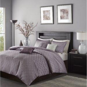 Biloxi 6 Piece Jaquard Duvet Cover Set from Madison Park in  Purple. Biloxi 6 Piece Jaquard Duvet Cover Set from Madison Park in  Purple. Biloxi 6 Piece Jaquard Duvet Cover Set from Madison Park in  Purple. Biloxi 6 Piece Jaquard Duvet Cover Set from Madison Park in  Purple. Biloxi 6 Piece Jaquard Duvet Cover Set from Madison Park in  Purple.