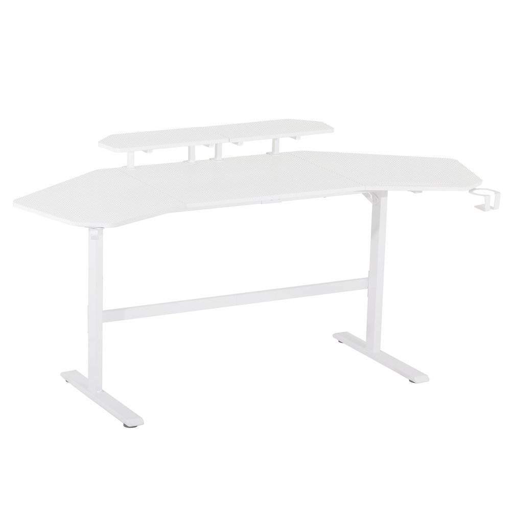Gaming Desk with Shelves & Accessory Holder