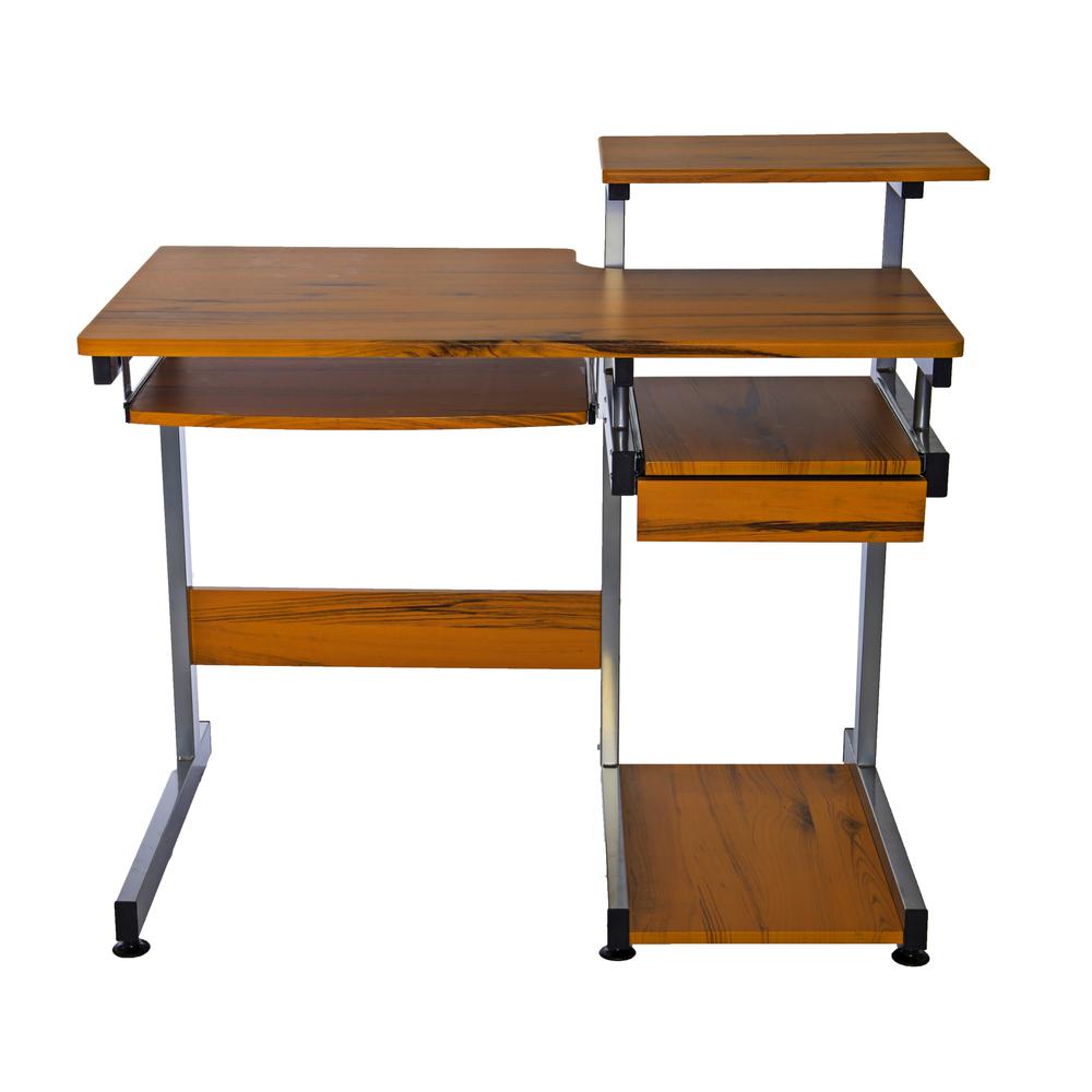 Complete Computer Workstation Desk. Color: Woodgrain
