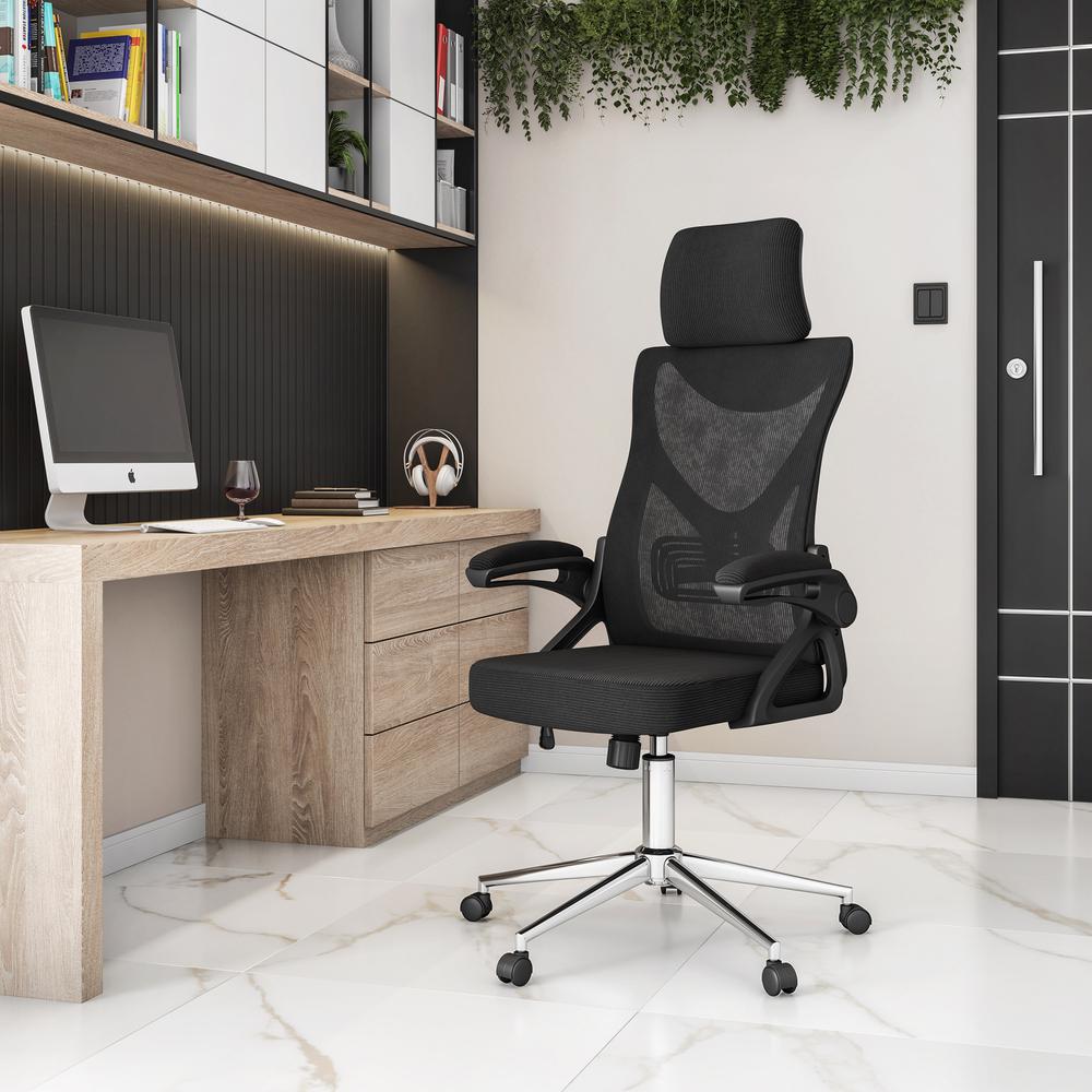 Office Chair with Lumbar Support & Adjustable Headrest