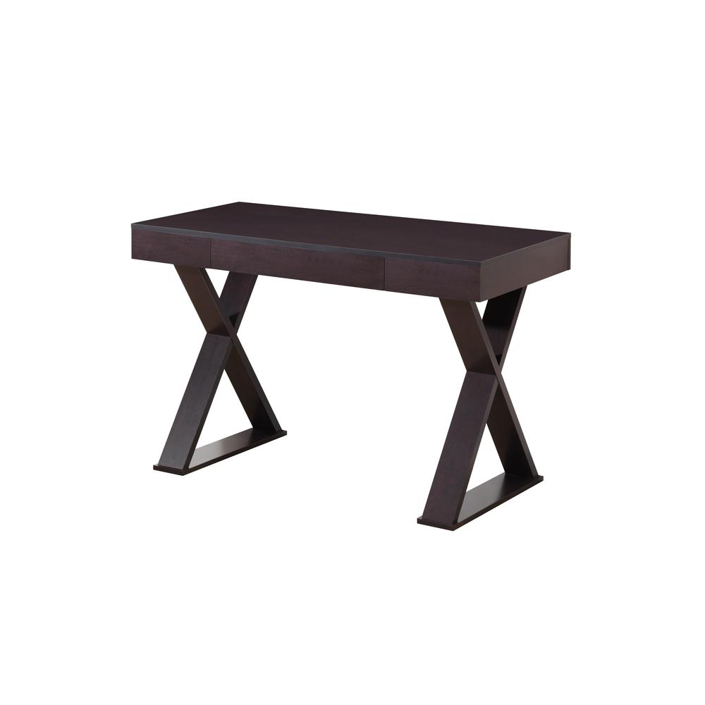 Trendy Writing Desk with Drawer. Color: Espresso