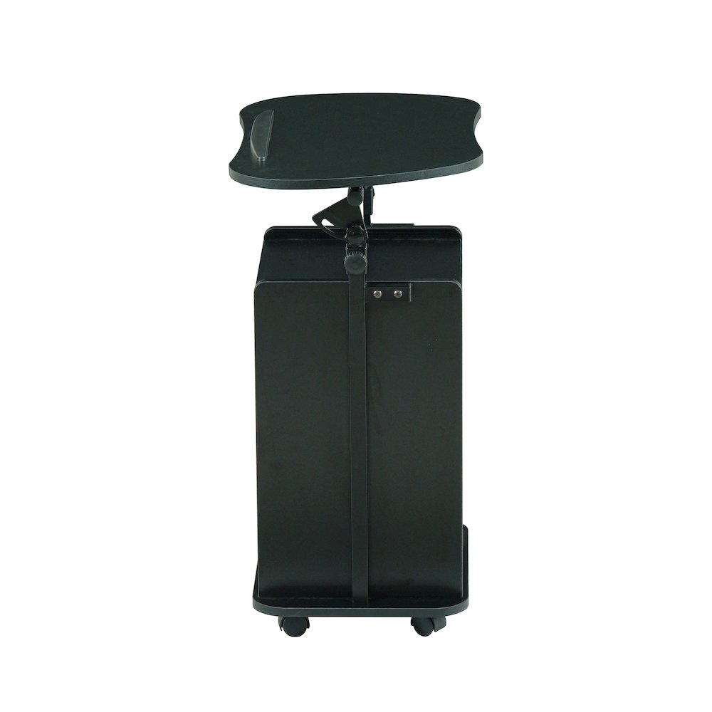Sit-to-Stand Rolling Adjustable Laptop Cart With Storage