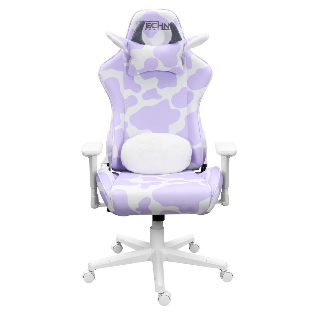TS85 Lavender Print COW Series Gaming Chair