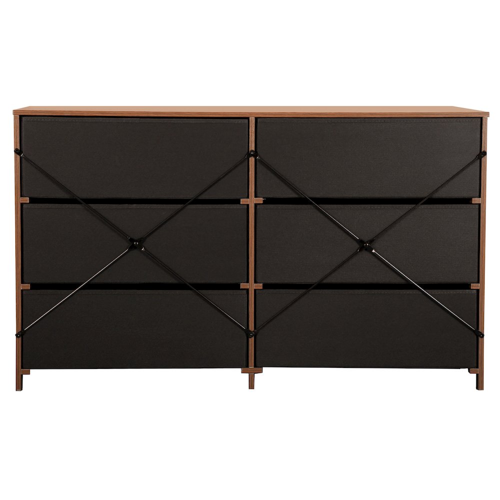 6-Drawer Dresser with Large Fabric Drawers