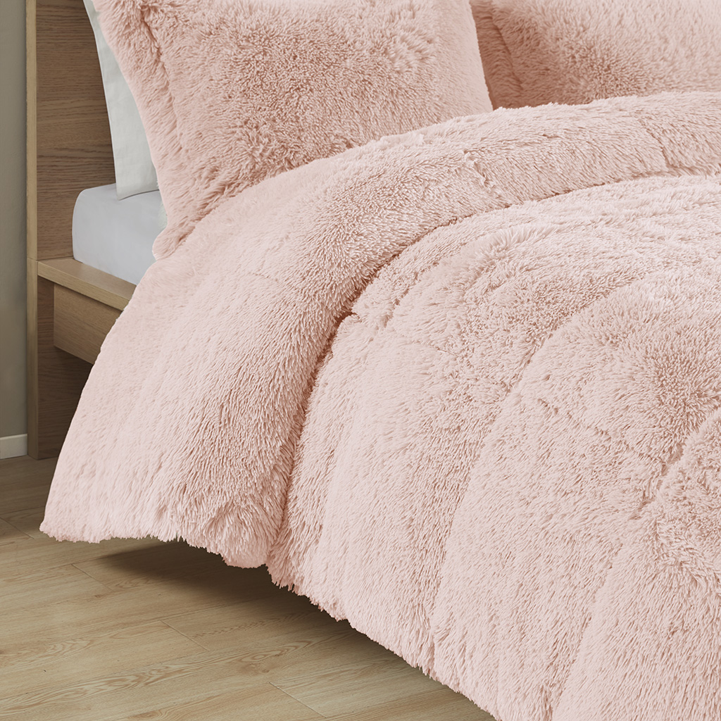 Malea Shaggy Faux Fur Comforter Mini Set
