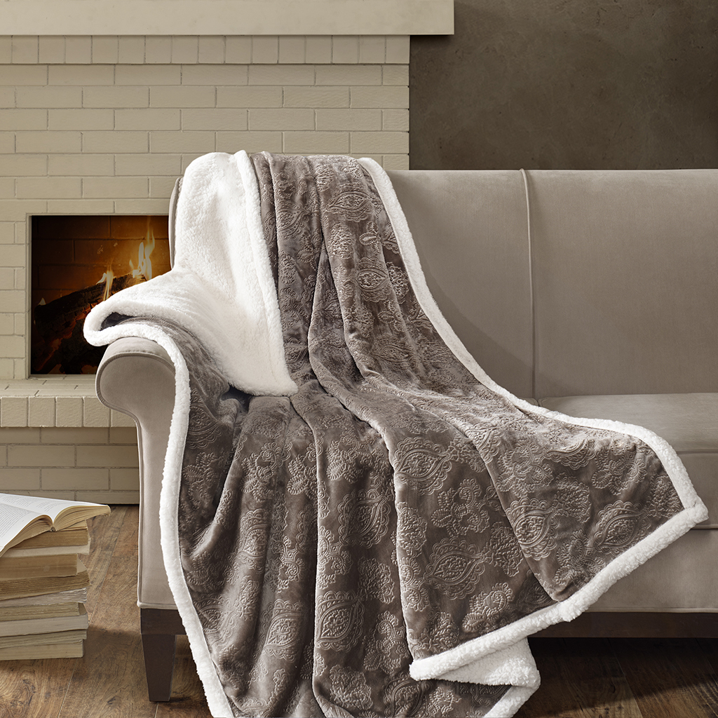 Elma Oversized Textured Plush Throw
