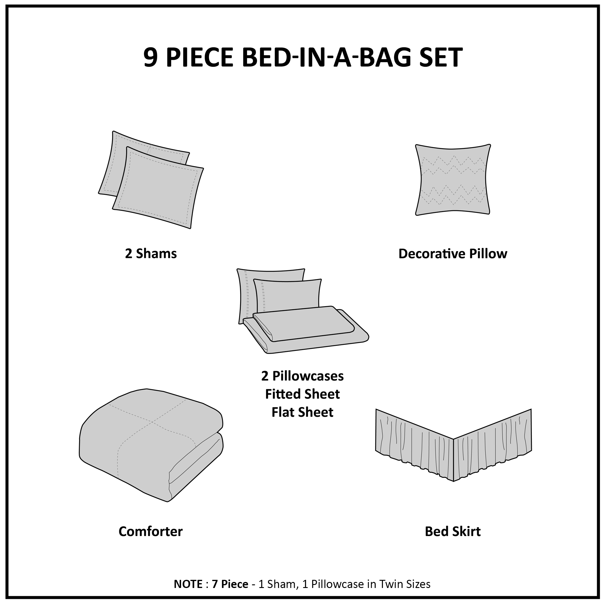 Maible Comforter Set with Cotton Bed Sheets