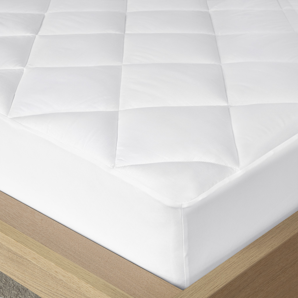 Quiet Nights 300 Thread Count Cotton Sateen Waterproof Mattress Pad