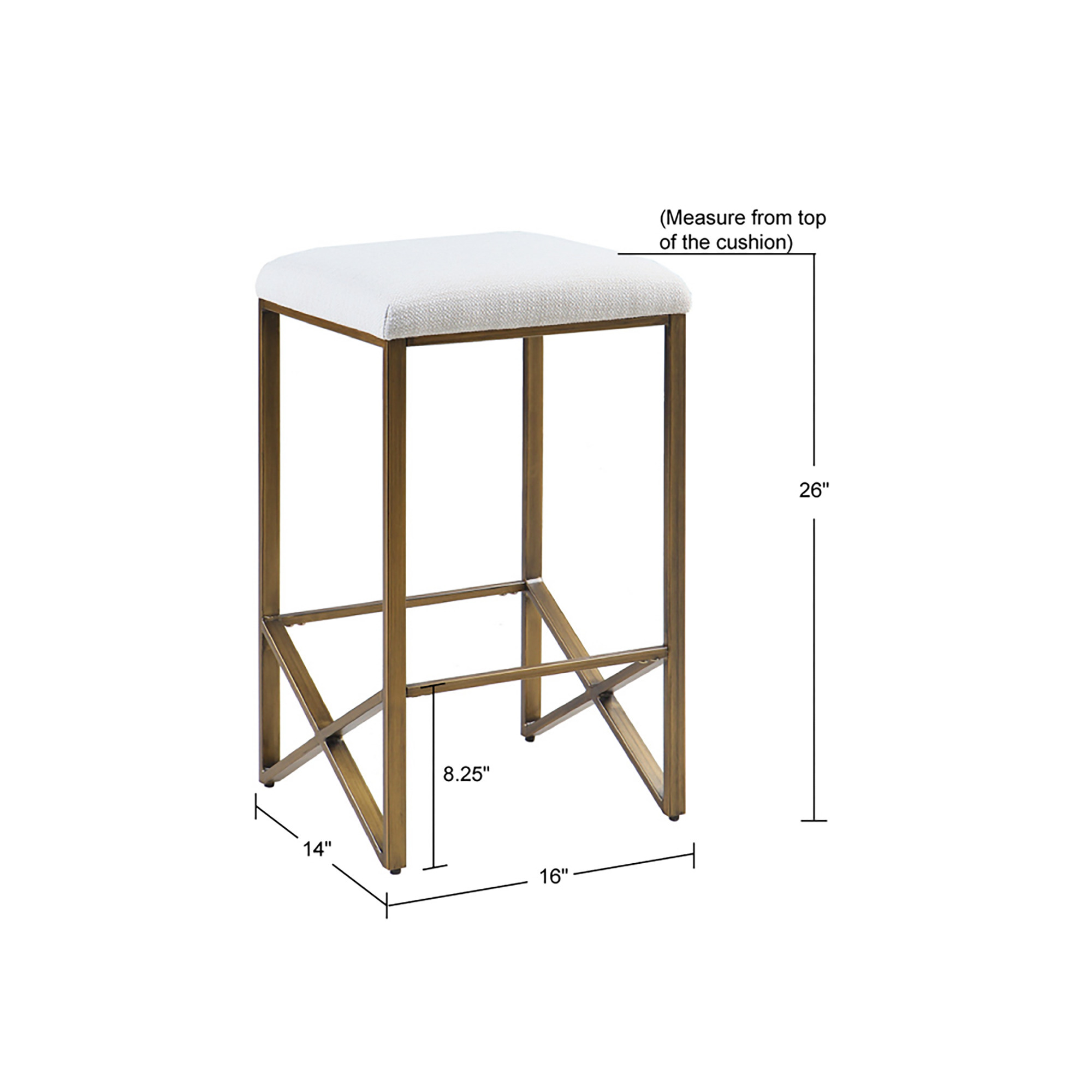 Marino Backless Upholstered Counter Stool 26″H