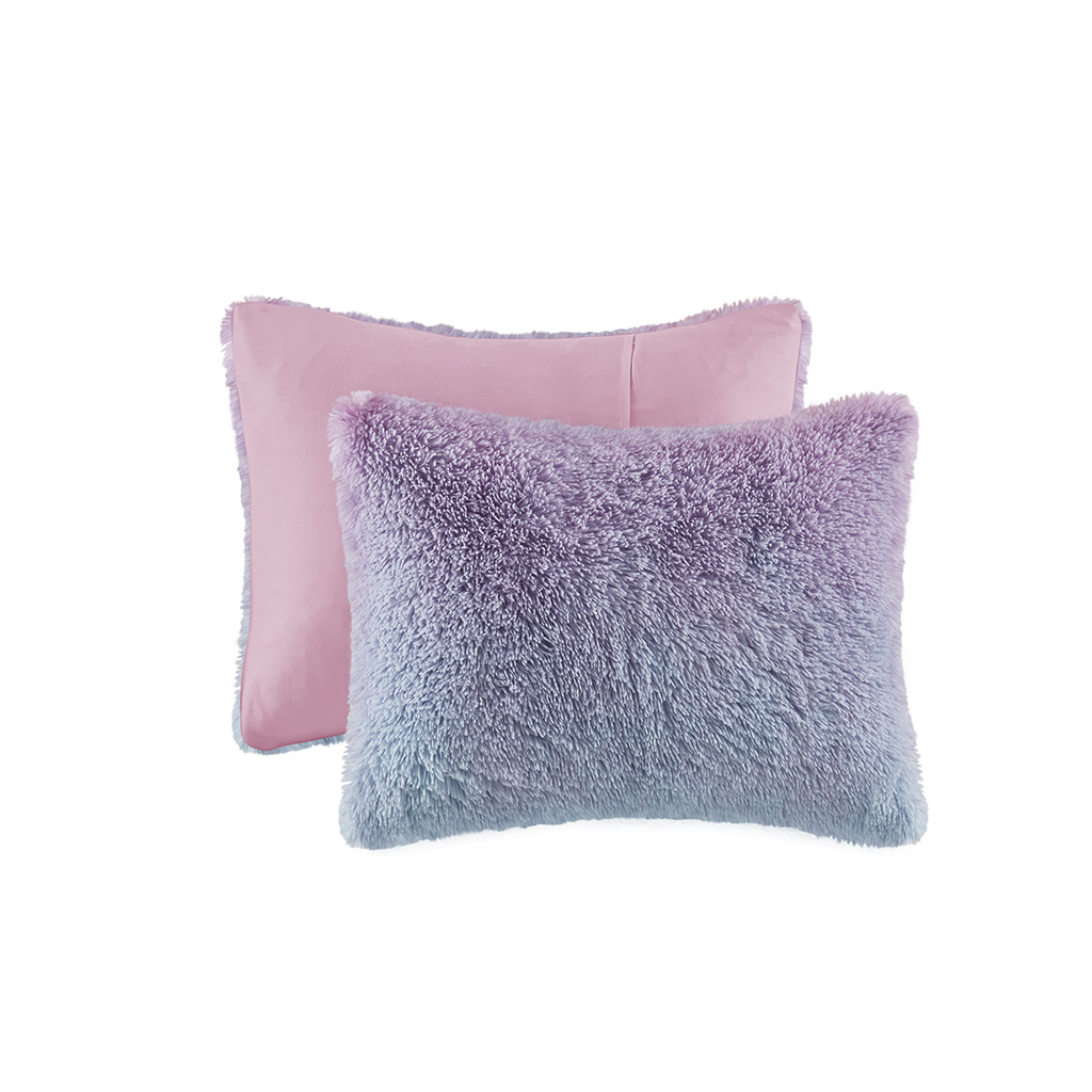 Primrose Ombre Shaggy Faux Fur Comforter Set