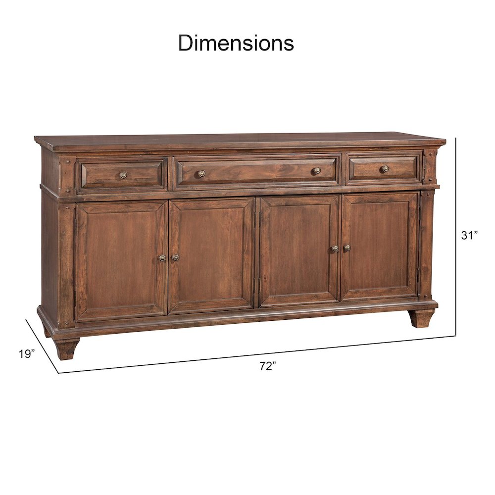 Sedona 72″ Entertainment Console – Cinnamon Cherry