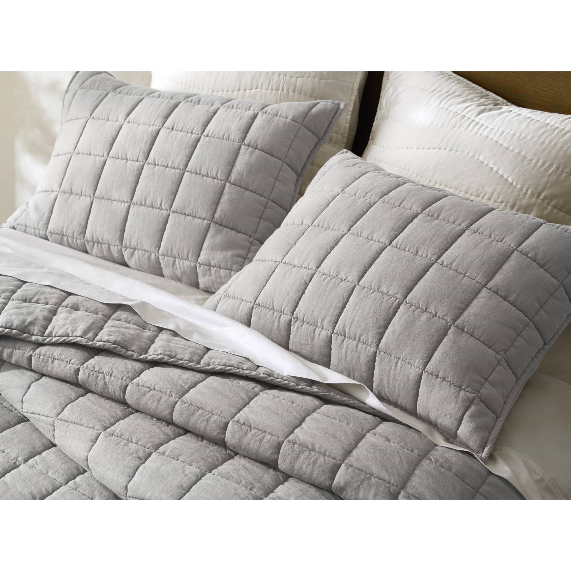 French Flax Linen Garment Washed Quilt Set