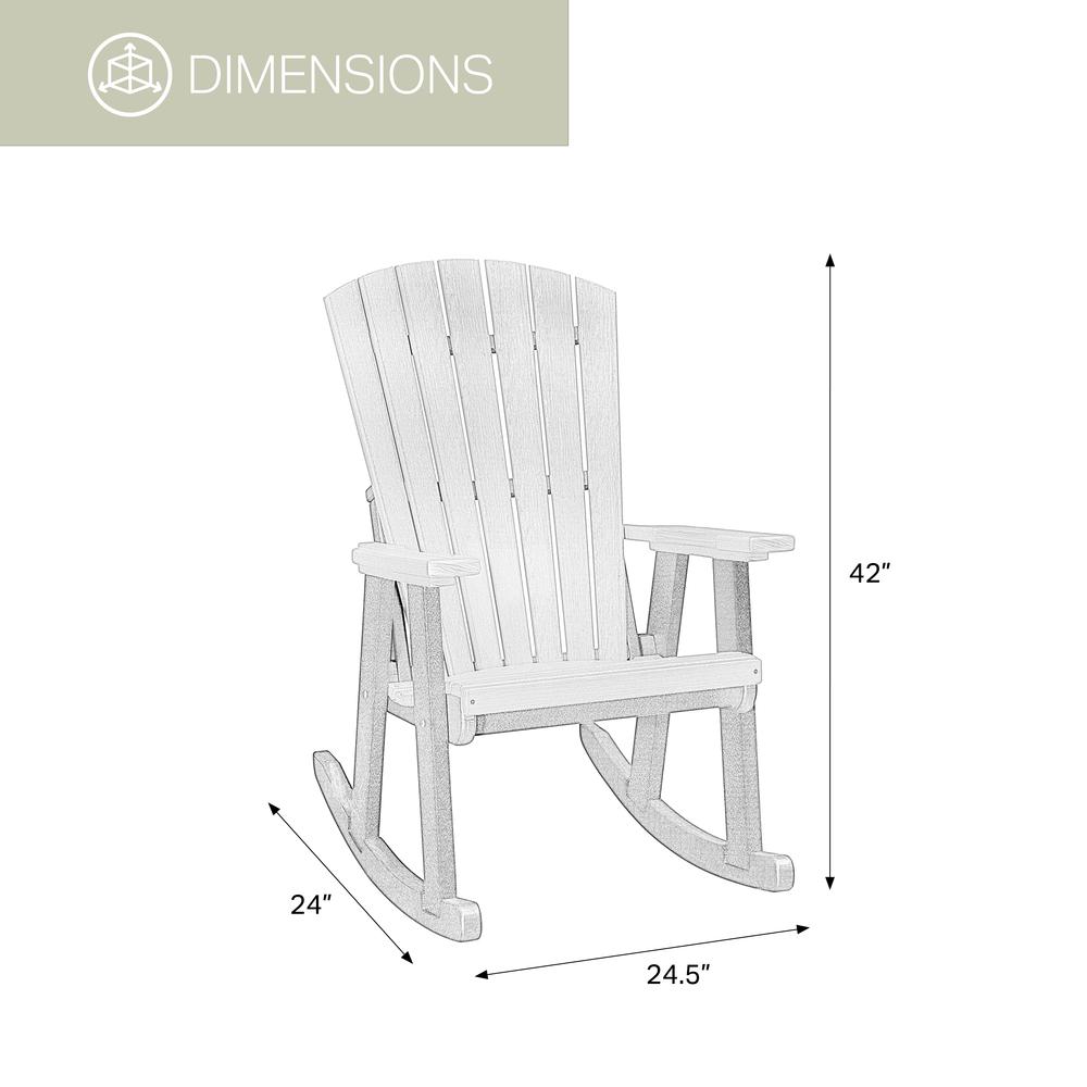 OS Home and Office Rocking Chair in Light Grey with a Black Base