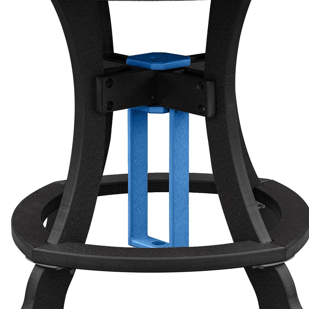 OS Home and Office Model 44R-C-BBK Counter Height Round Table in Blue with Black Base