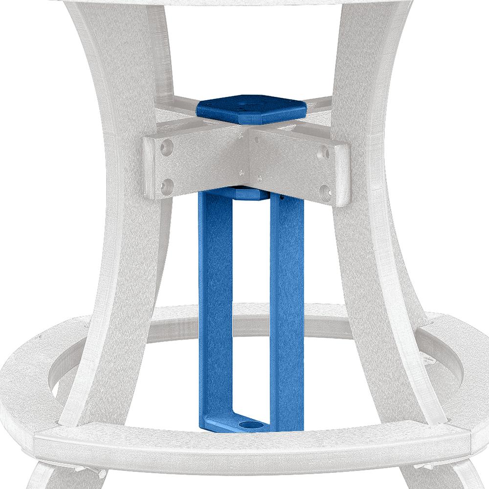 OS Home and Office Model 44R-C-BW Counter Height Round Table in Blue with White Base
