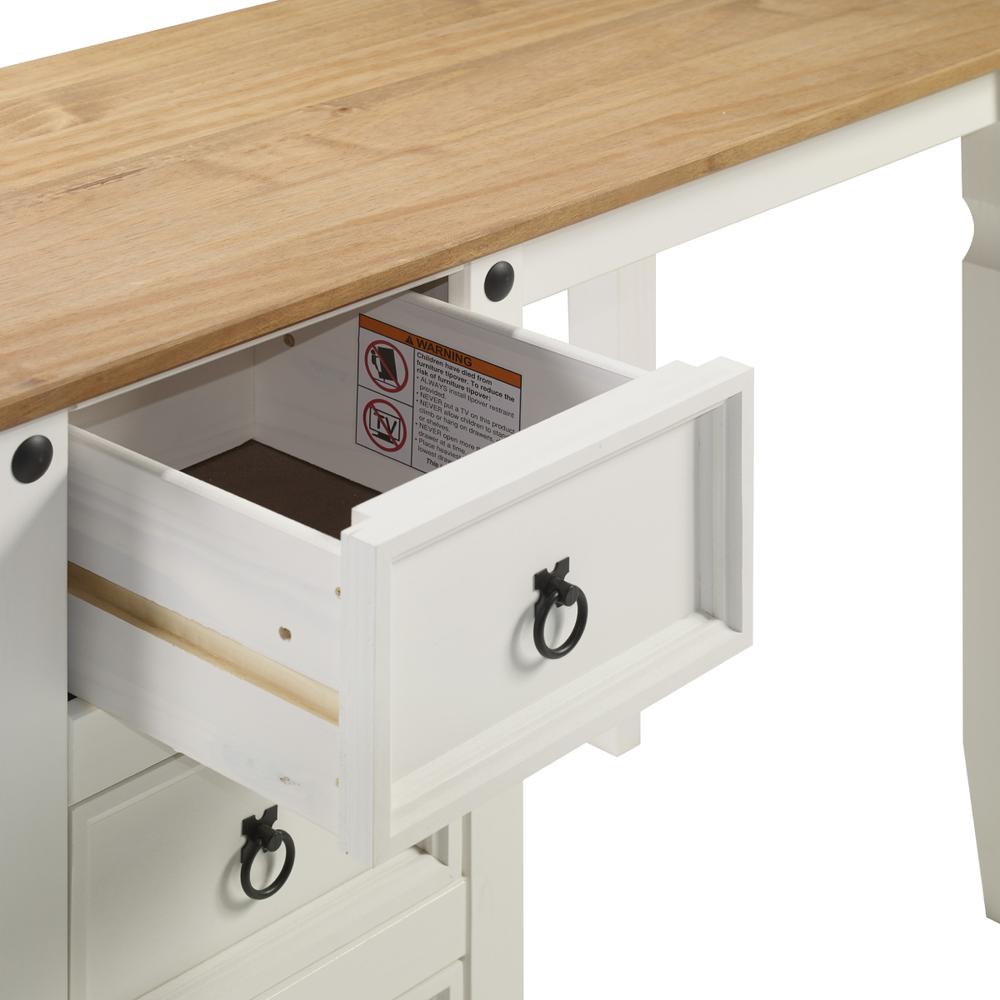 Model COW518 Cottage Series Wood Vanity/Desk in Corona Snow