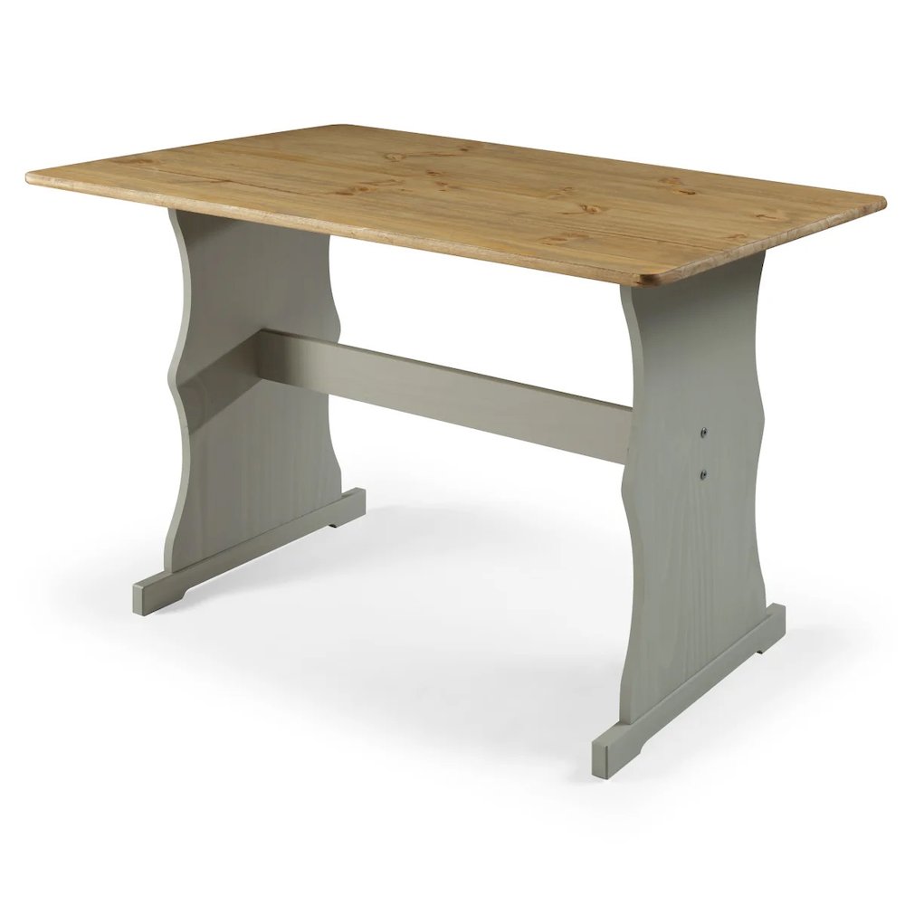 Solid Pine Corner Dining Booth in Corona Gray