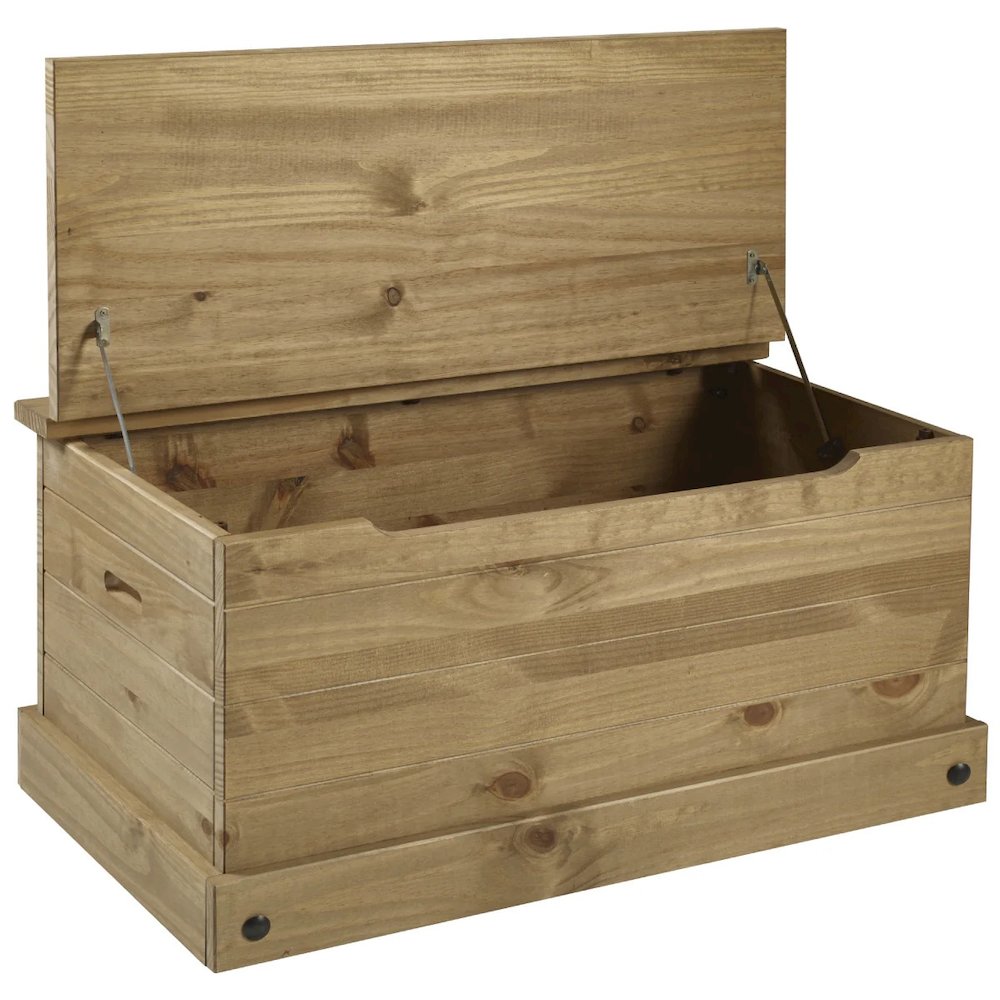 Wood Storage Trunk in Corona Brown
