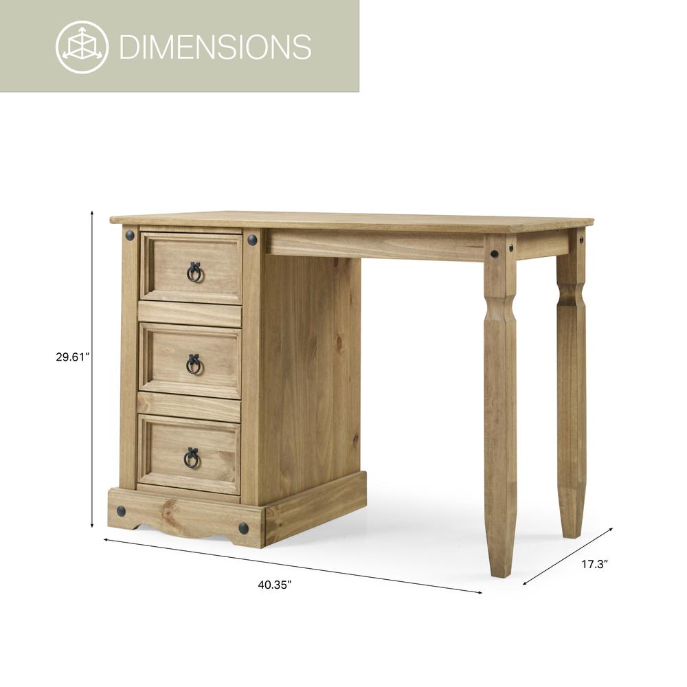 Model COR518 Cottage Series Wood Vanity/Desk in Corona Brown