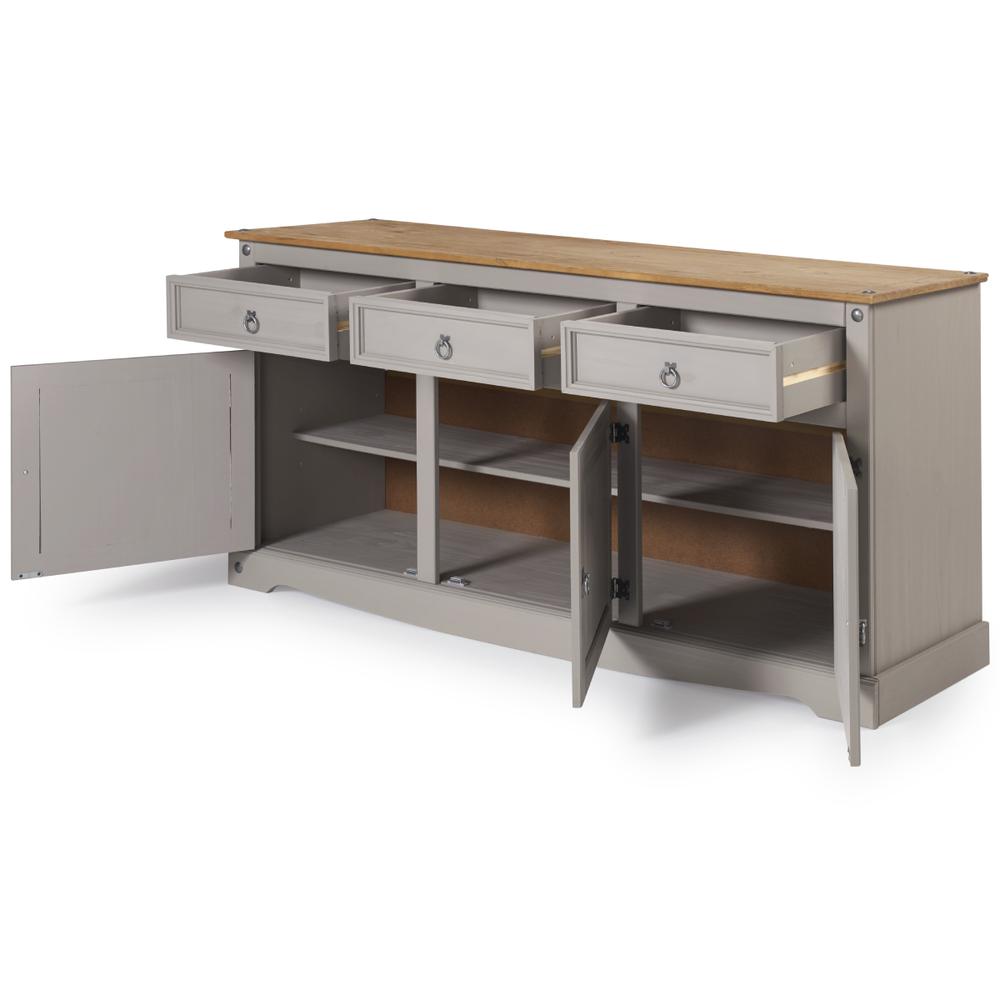 Model COG917 Cottage Series Wood Buffet Sideboard in Corona Gray
