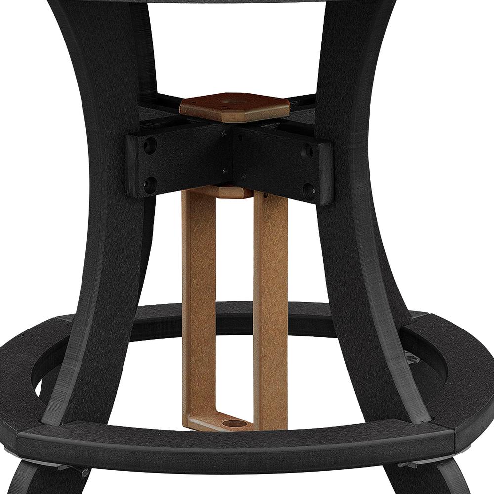 OS Home and Office Model 44R-C-CBK Counter Height Round Table in Cedar with Black Base