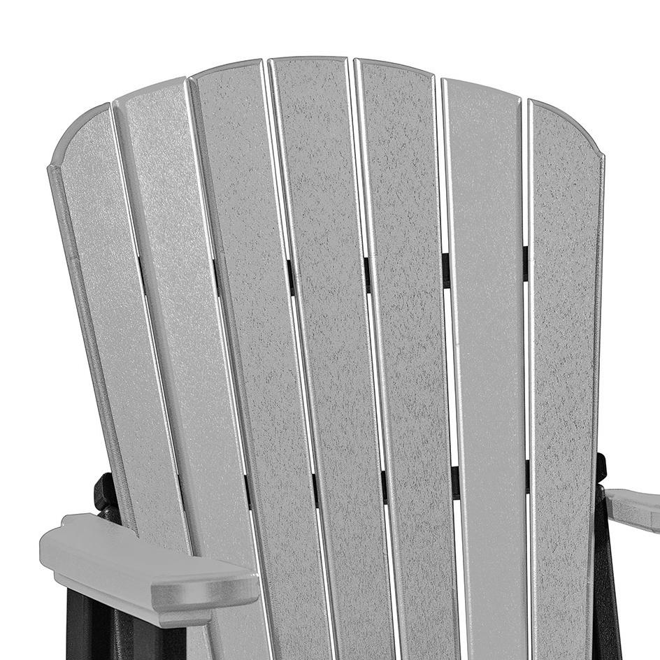 OS Home and Office Counter Height Settee Table Combo in Light Grey with a Black Base