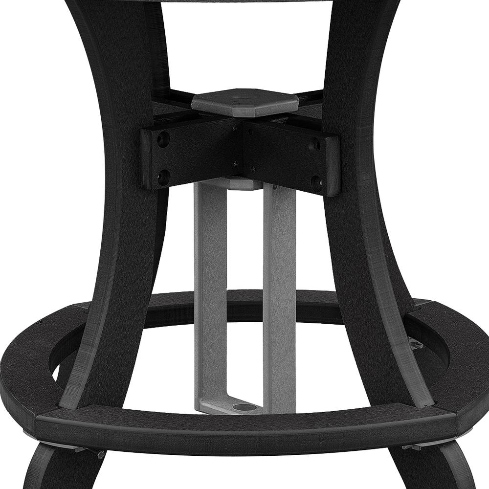 OS Home and Office Model 44R-C-LGB Counter Height Round Table in Light Gray with Black Base