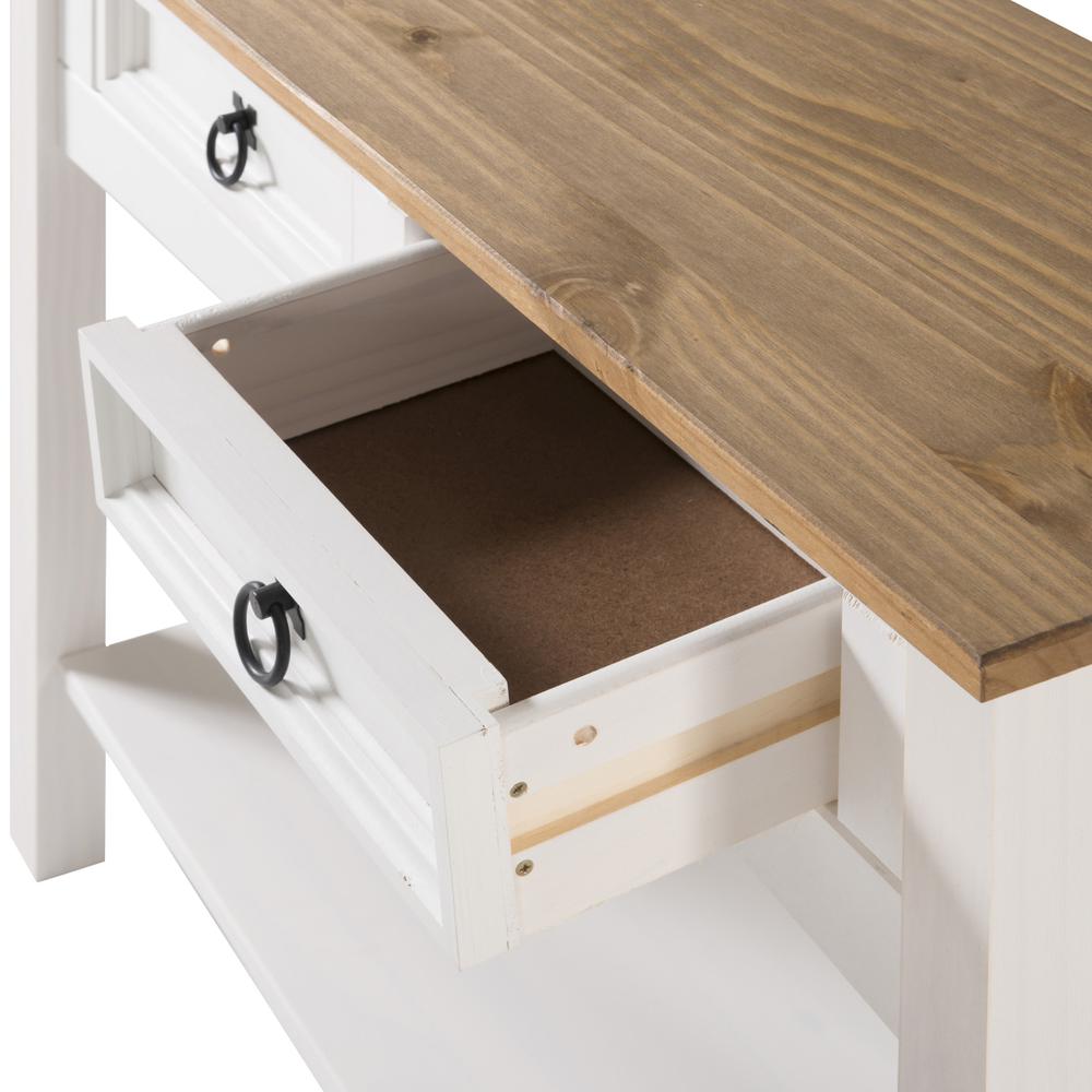 Model COW934 Cottage Series Wood Hall Table in Corona Snow