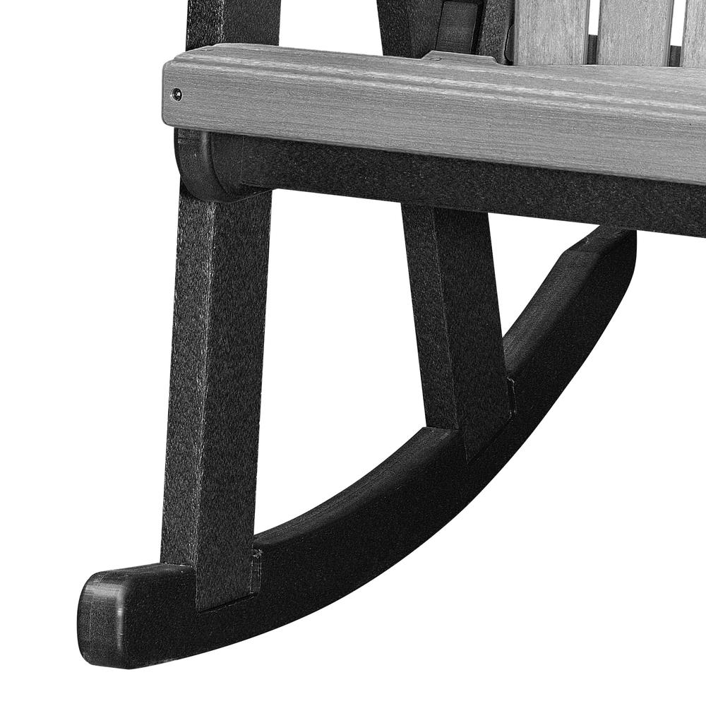 OS Home and Office Rocking Chair in Light Grey with a Black Base