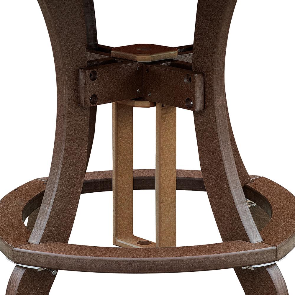 OS Home and Office Model 44R-C-CTB Counter Height Round Table in Cedar with Tudor Brown Base