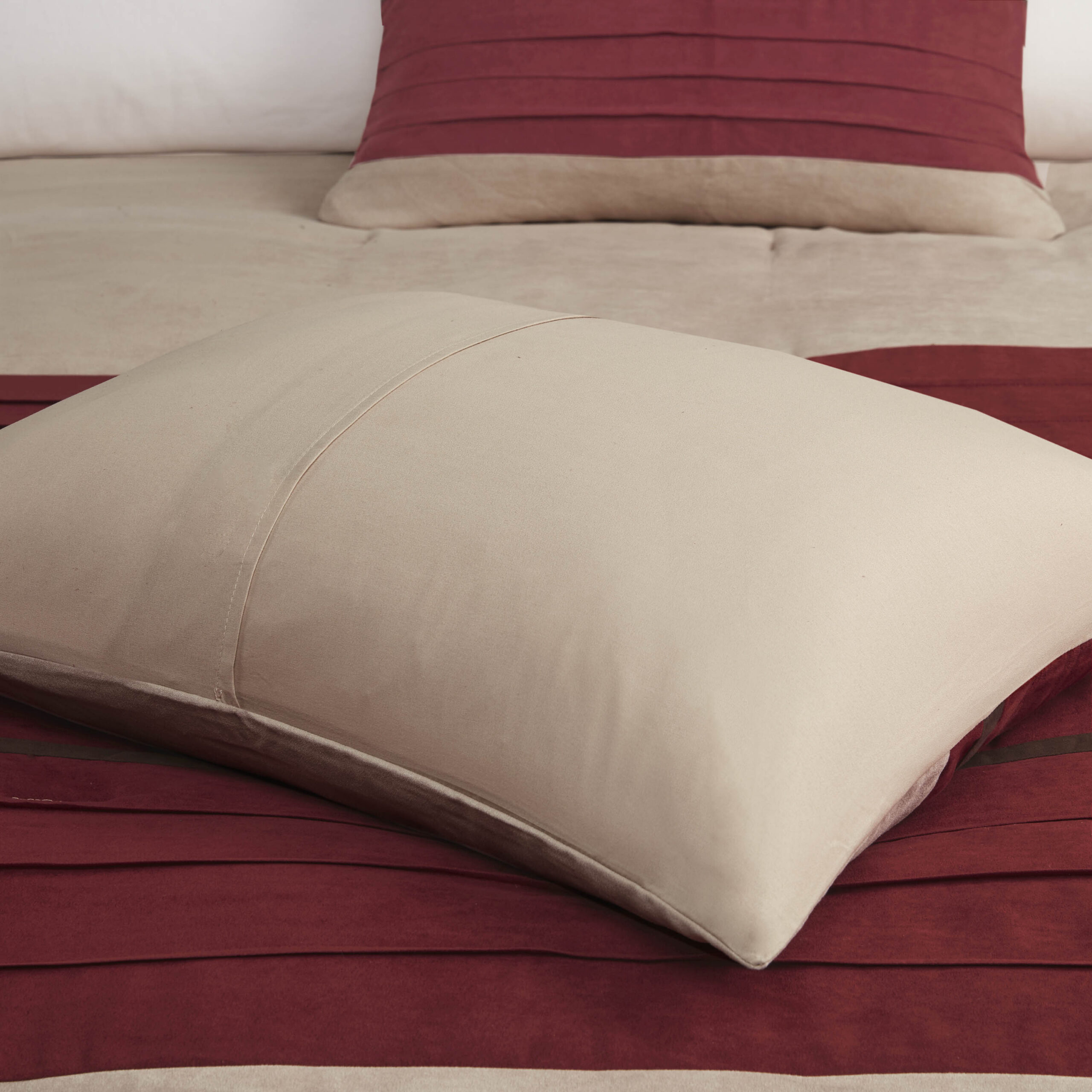 Palmer 7 Piece Pieced Faux Suede Comforter Set