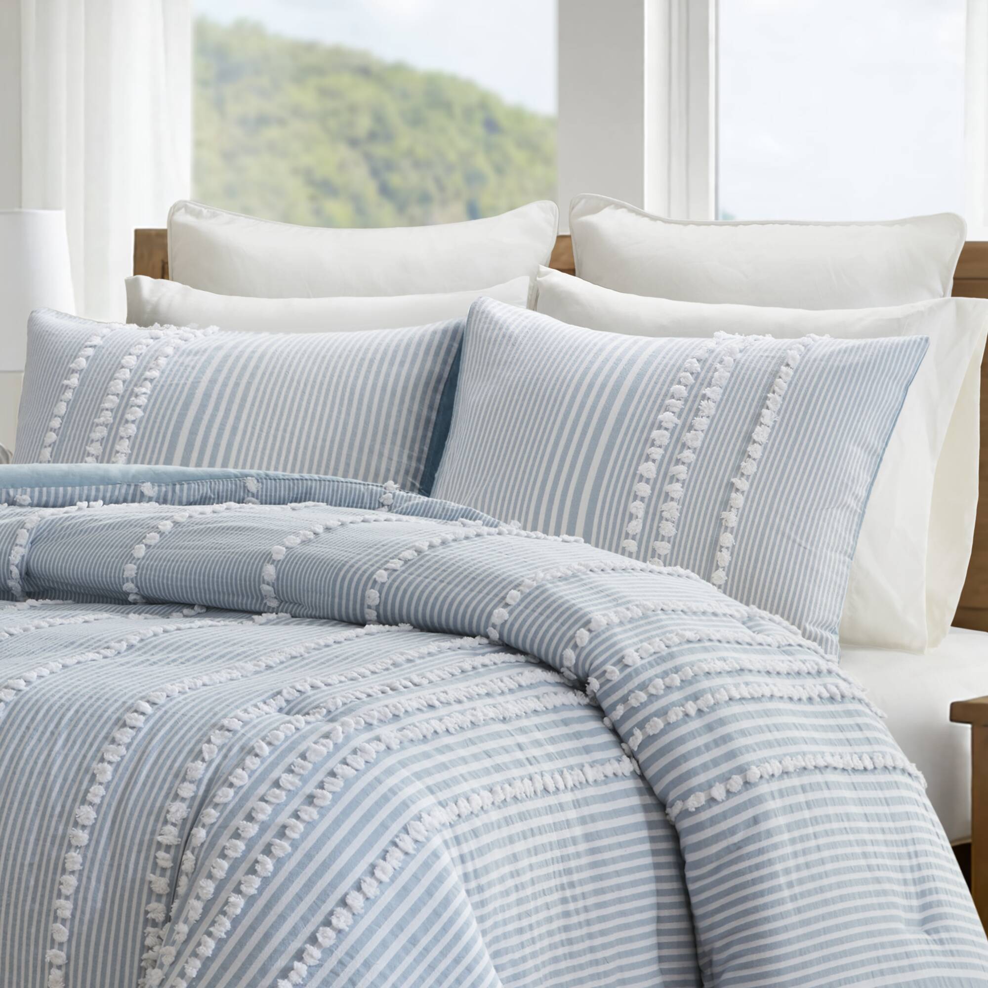 Anslee 3 Piece Cotton Yarn Dyed Comforter Set