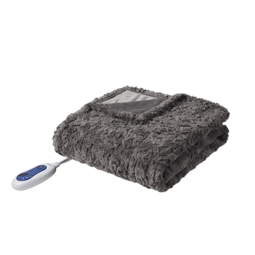 Zuri Oversized Faux Fur Heated Throw