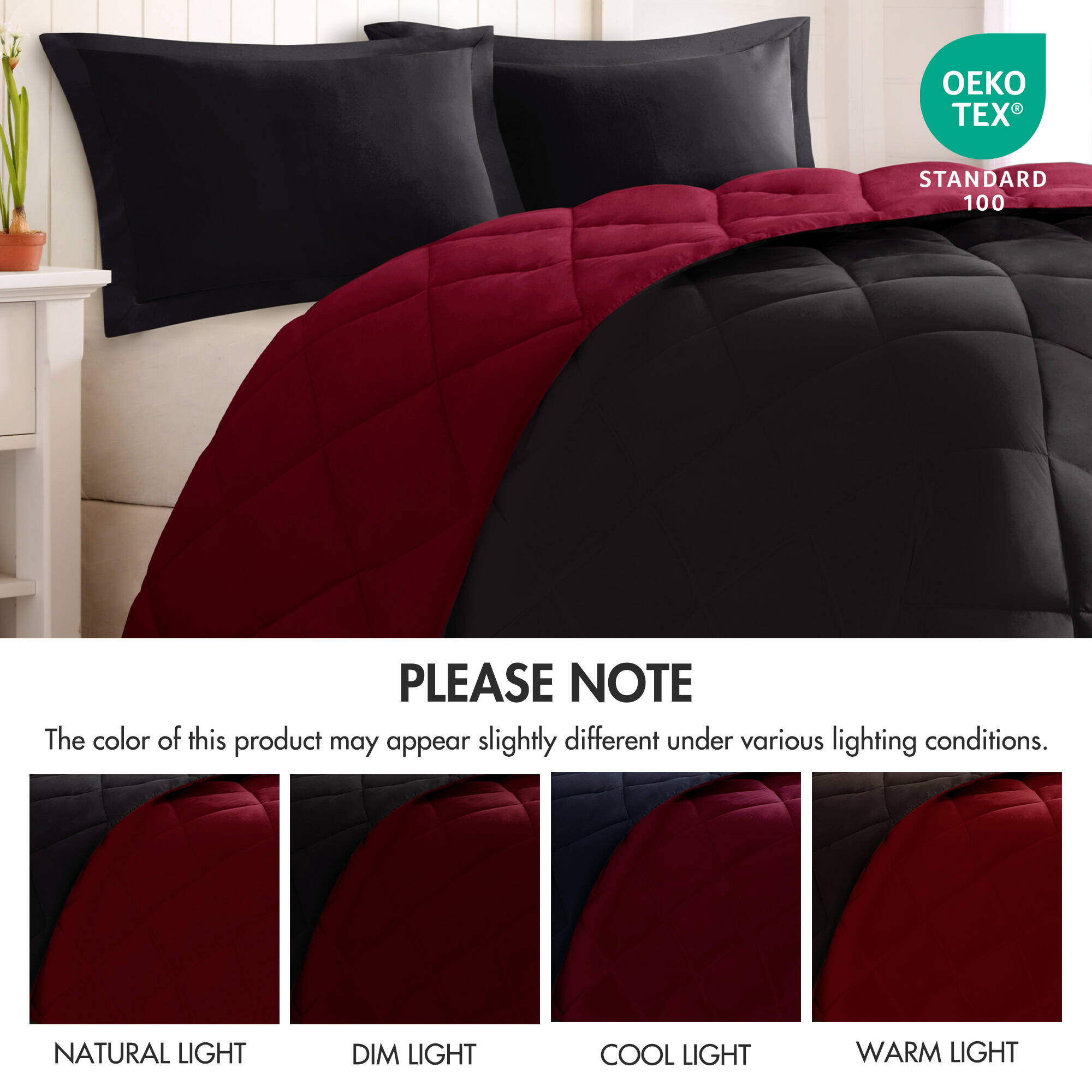 Larkspur 3M Scotchgard Reversible Down Alt Comforter Set
