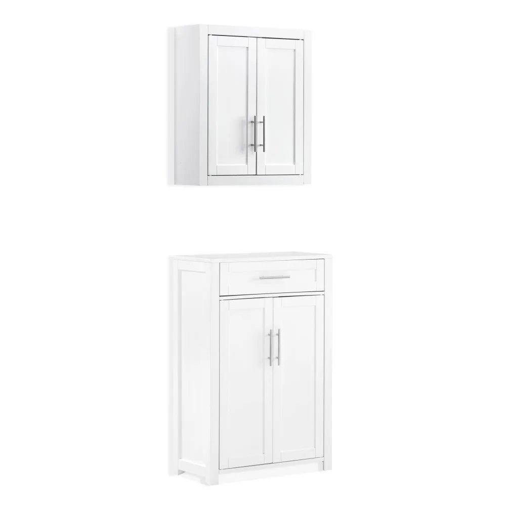 Savannah 2-Piece Kitchen Storage Pantry Set – Storage Cabinet & Wall Cabinet