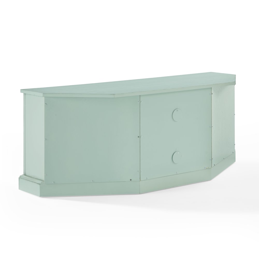 Holbrook Corner Tv Stand For 65″ Inch Tv Distressed Seafoam Blue