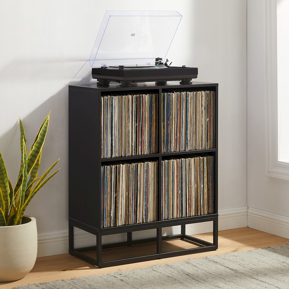 Enzo 4 Cube Record Player Stand With Vinyl Storage