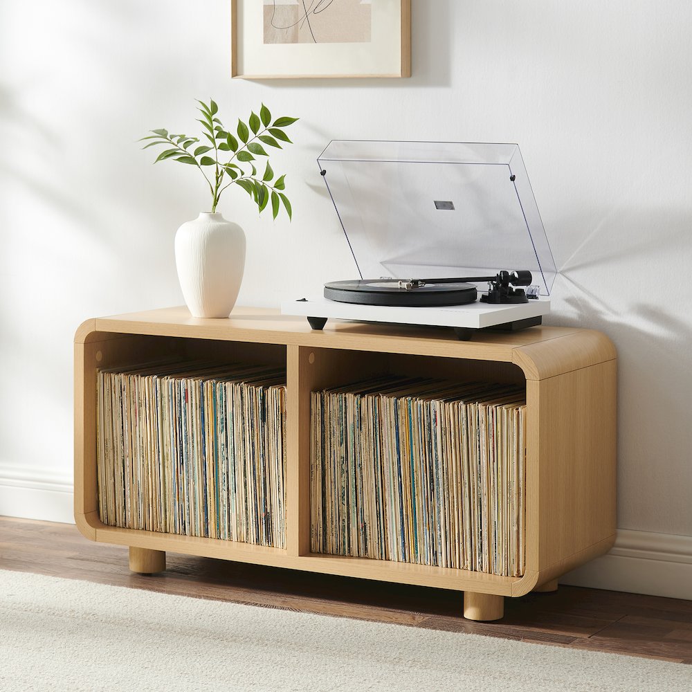 Zoe Medium Record Player Stand With Vinyl Storage