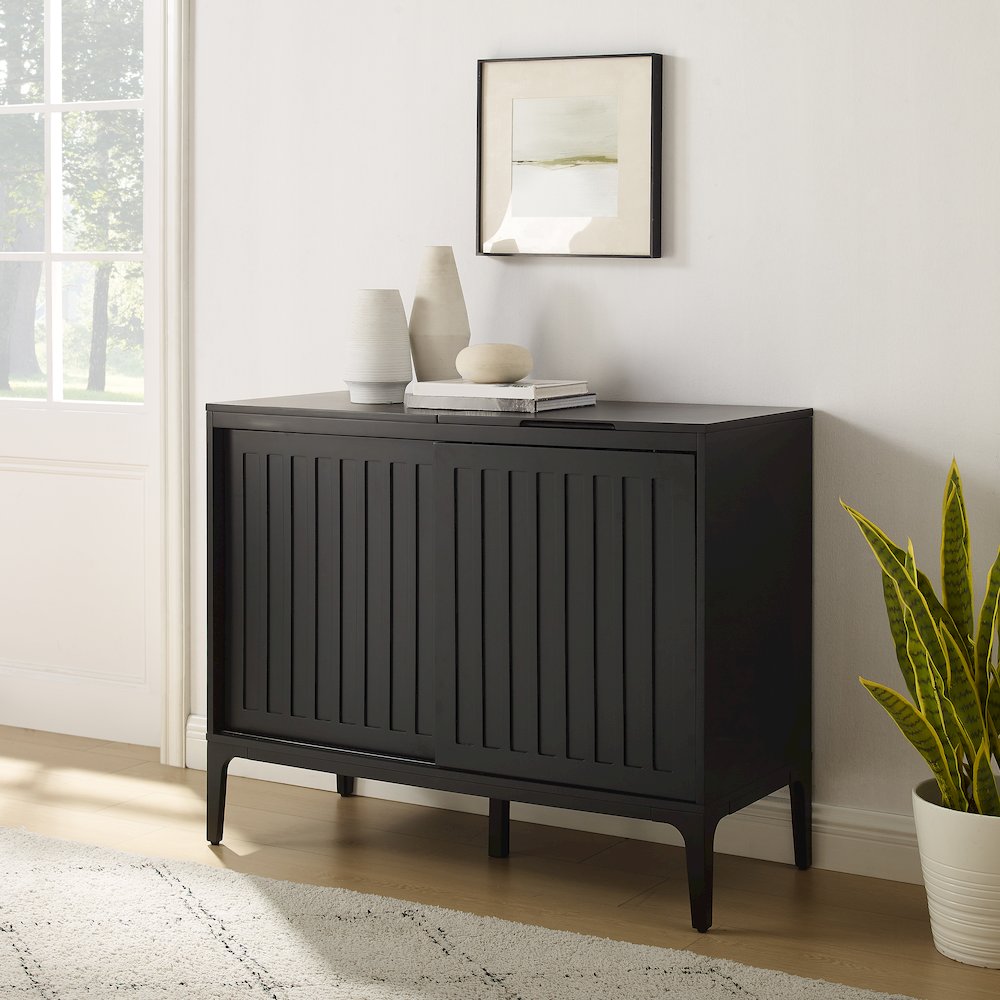 Asher Large Record Player Cabinet With Vinyl Storage