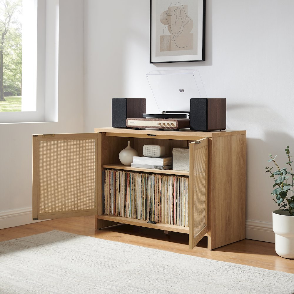 Kenji Record Player Cabinet with Vinyl Storage