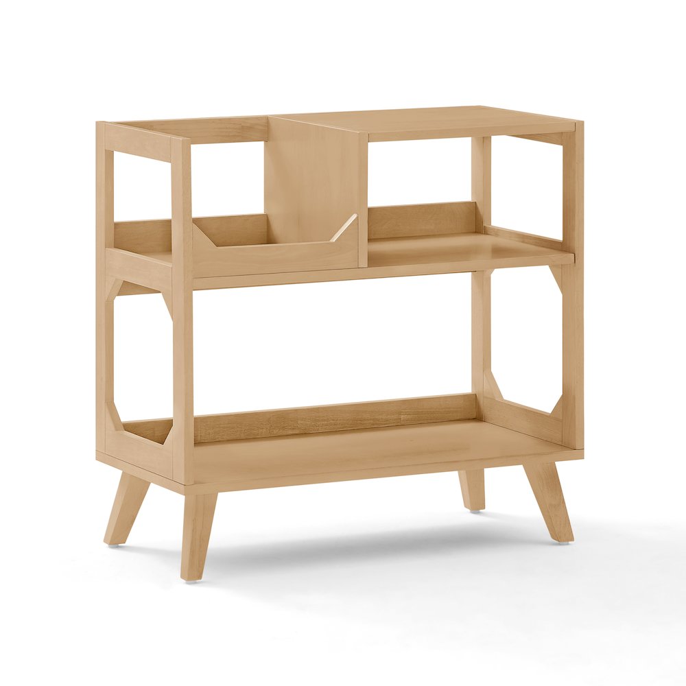 Asheville Medium Record Player Stand With Vinyl Storage Natural