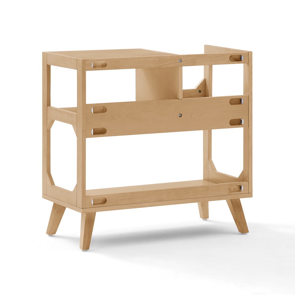 Asheville Medium Record Player Stand With Vinyl Storage Natural