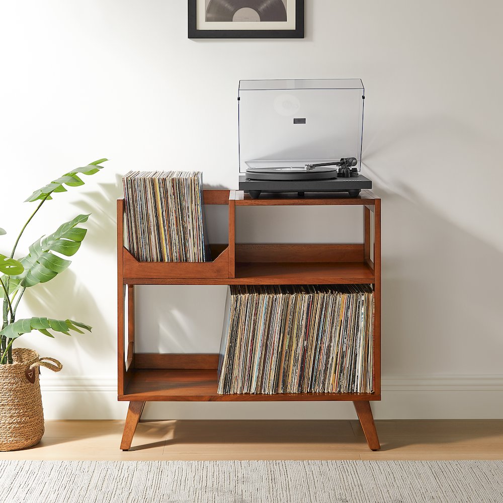 Asheville Medium Record Player Stand With Vinyl Storage