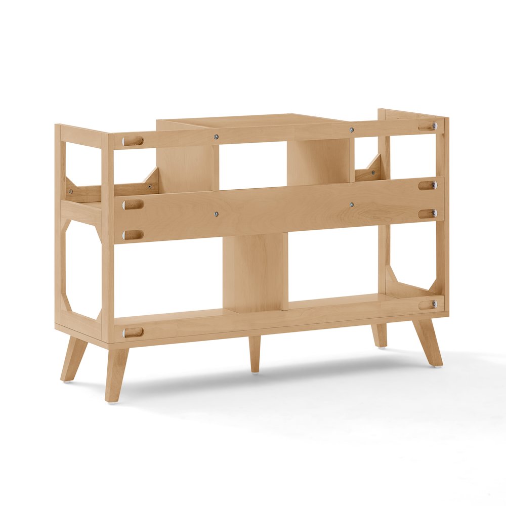 Asheville Large Record Player Stand With Vinyl Storage Natural