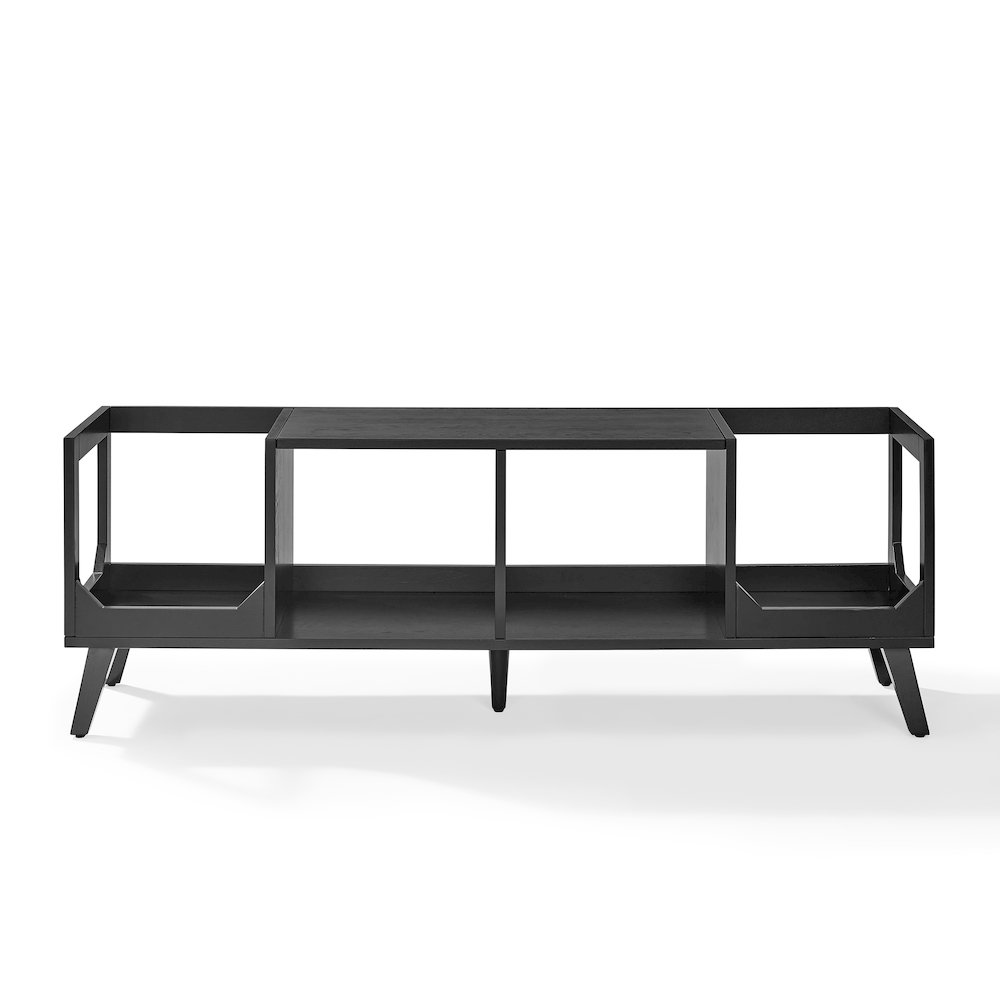 Asheville Low Record Player Stand With Vinyl Storage