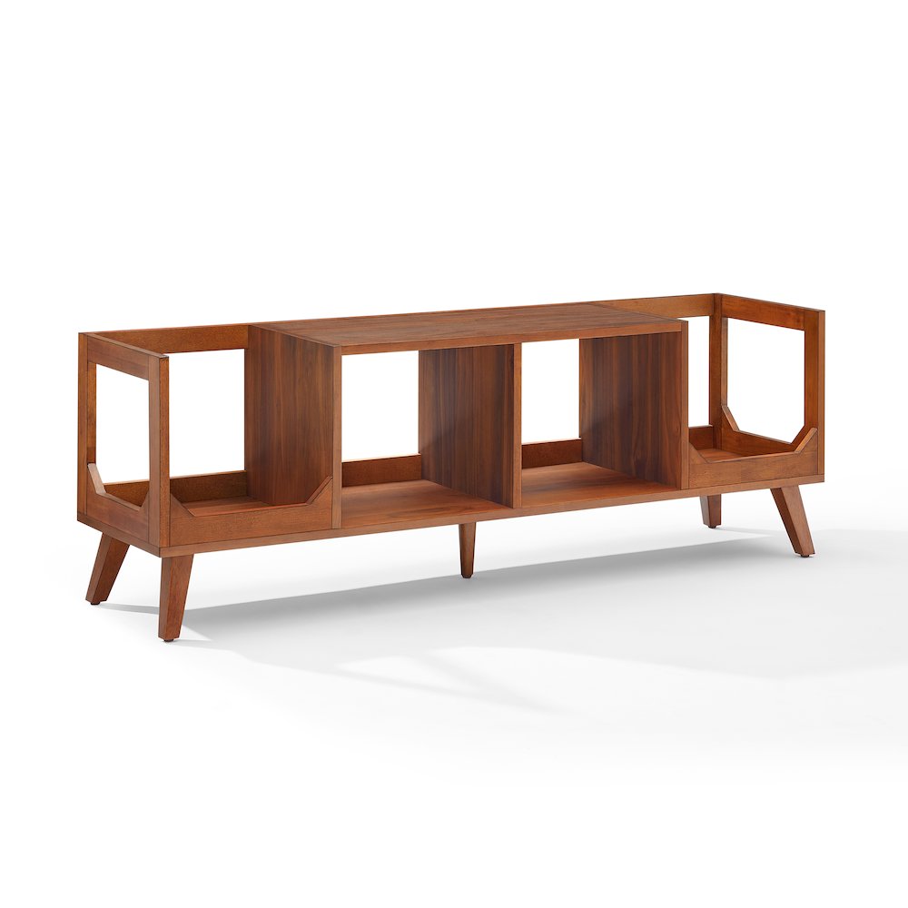 Asheville Low Record Player Stand With Vinyl Storage