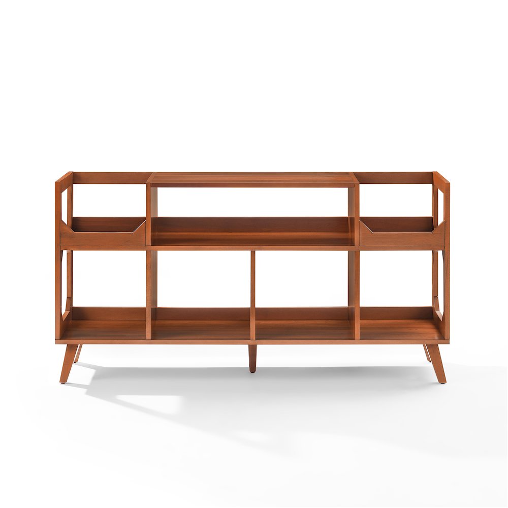 Asheville Xl Record Player Stand With Vinyl Storage Walnut